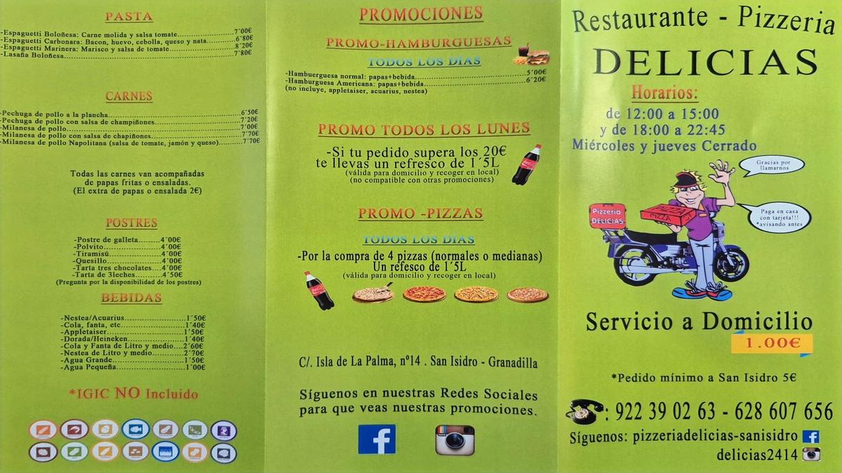 Restaurante Pizzeria Delicias